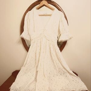 House Of Harlow 1960 Eyelet Cottagecore Dress